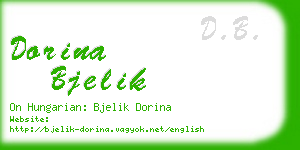 dorina bjelik business card